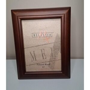 Melannco Natural Wood 5x7 Picture Frame Dark Cherry Brown Made in Thailand